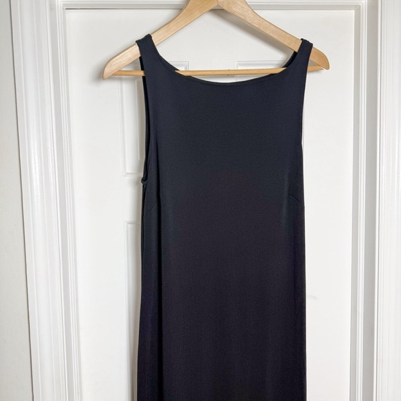 Ann Taylor Womens Black Sleeveless Maxi Tank Dress Size 12 Maxi Long Elegant - Picture 3 of 10